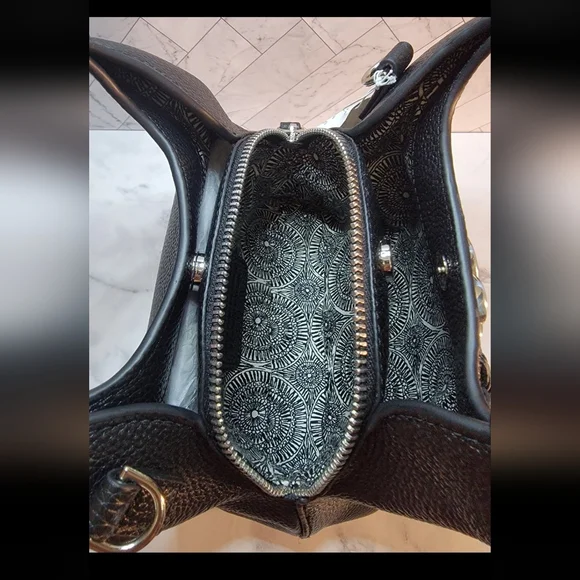 Brighton Suri Handbag satchel cross body bag genuine leather-Small size. - Picture 7 of 10